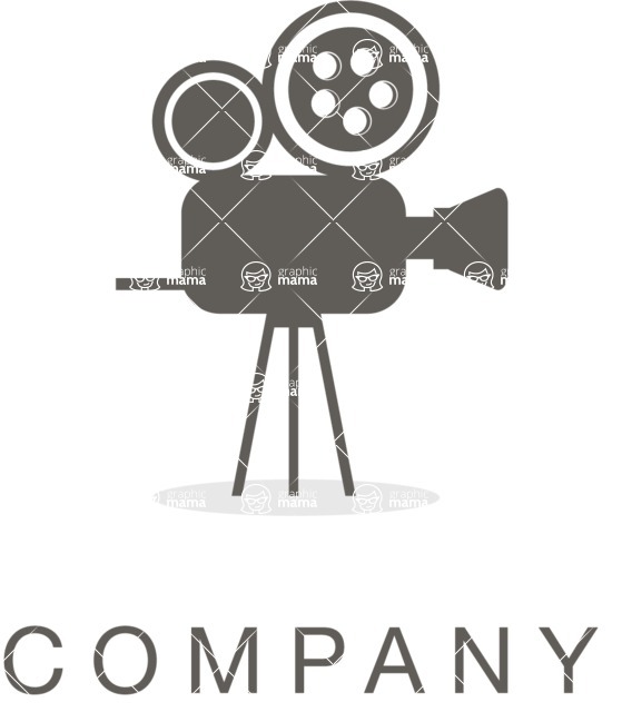 Business Logo Templates - vector graphics in a pack from GraphicMama - Filming Company Logo Design Concept